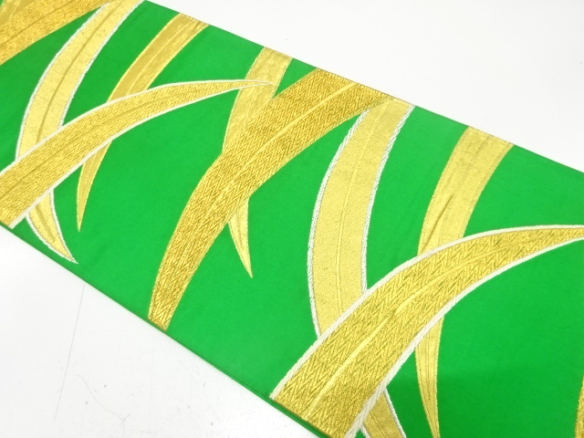JAPANESE KIMONO / ANTIQUE FUKURO OBI / SILK / WOVEN GRASS